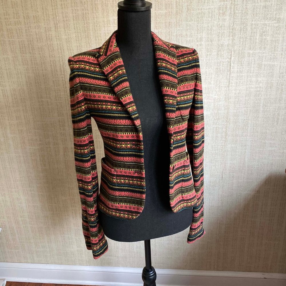 Iisli fair isle sweater blazer size XS